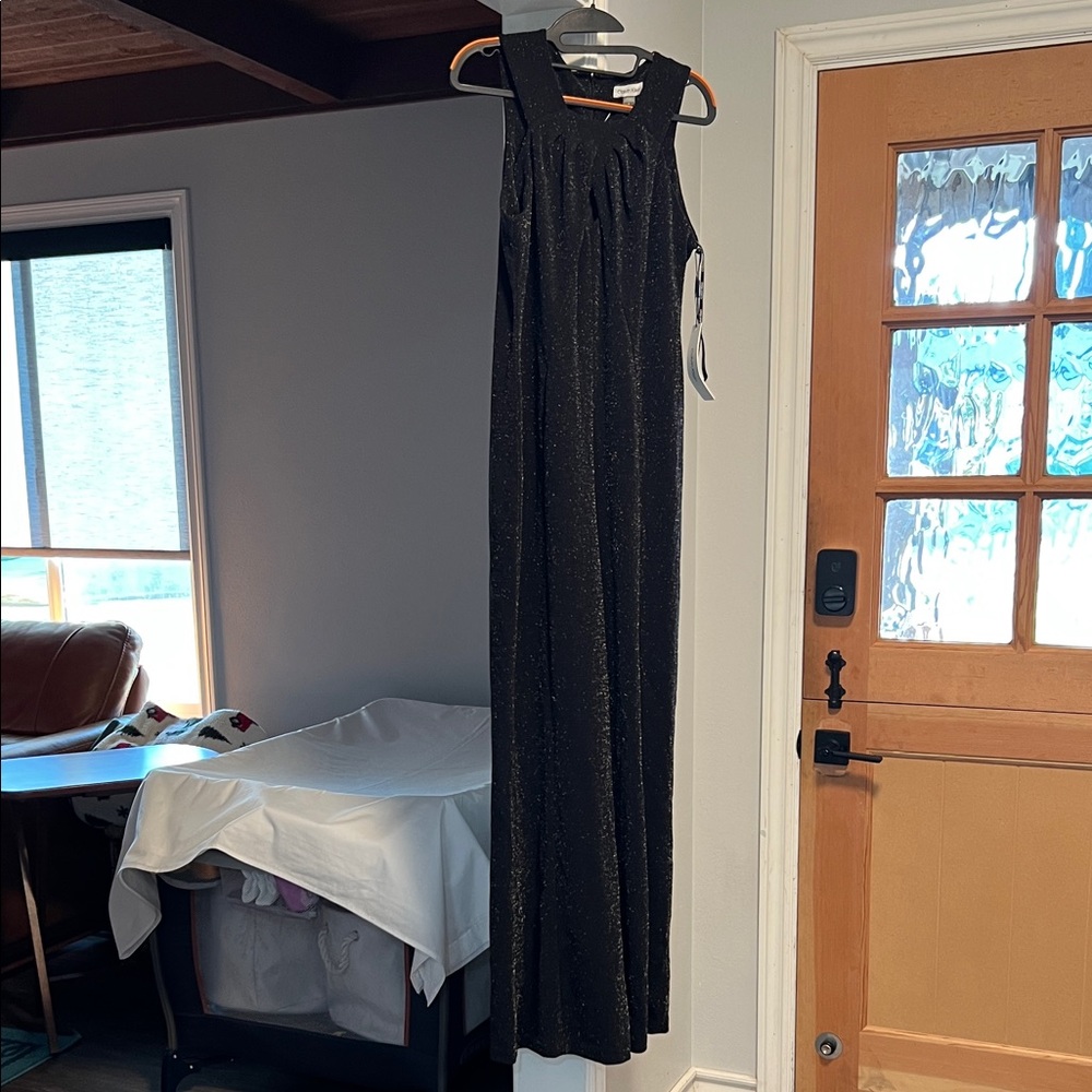 Elegant Black Sleeveless Maxi Dress